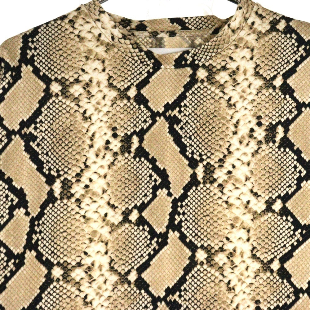 JIL SANDER(ジルサンダー) 24SS Snake Pattern T-Shirt パイソン柄 半袖Tシャツ ベージュ J21GC0155 J20178