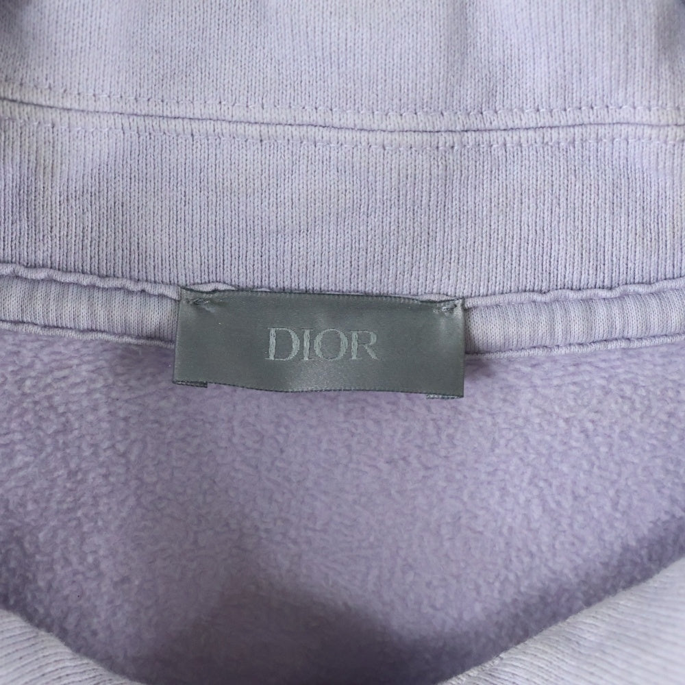 DIOR(ディオール) 22AW Half-Zipped Long-Sleeved Sweatshirt ロゴ刺繍 ハーフジップスウェットトレーナー グレー 313J650A0807