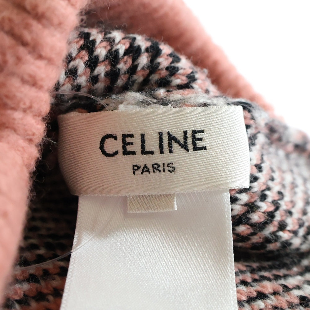CELINE(セリーヌ) Knit Beanie エイミードリアン 犬柄 ニットビーニー ニット帽 帽子 ピンク 2A97W531Q