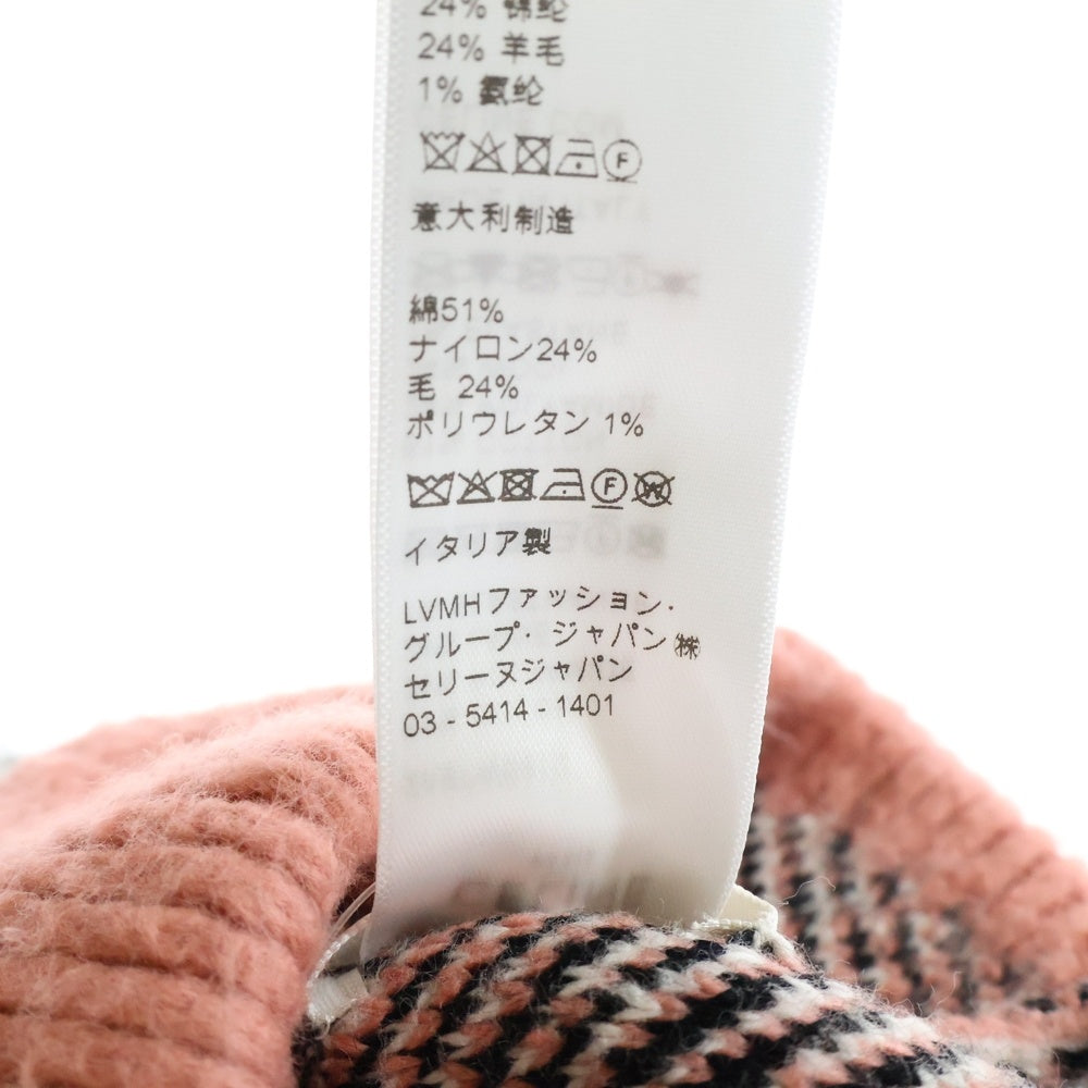 CELINE(セリーヌ) Knit Beanie エイミードリアン 犬柄 ニットビーニー ニット帽 帽子 ピンク 2A97W531Q