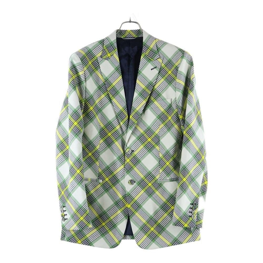 DIOR(ディオール) 22SS Tailored Jacket 2B バイアスチェック テーラードジャケット グリーン 29TC274A5572