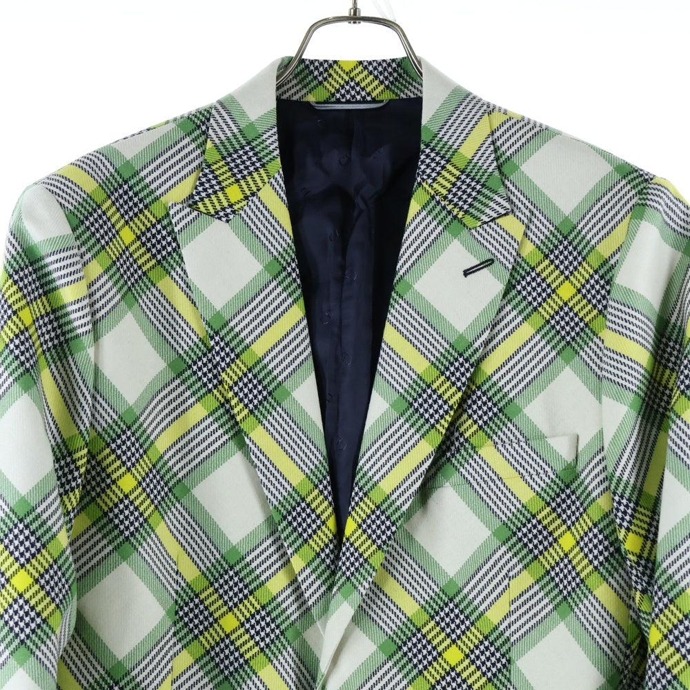 DIOR(ディオール) 22SS Tailored Jacket 2B バイアスチェック テーラードジャケット グリーン 29TC274A5572