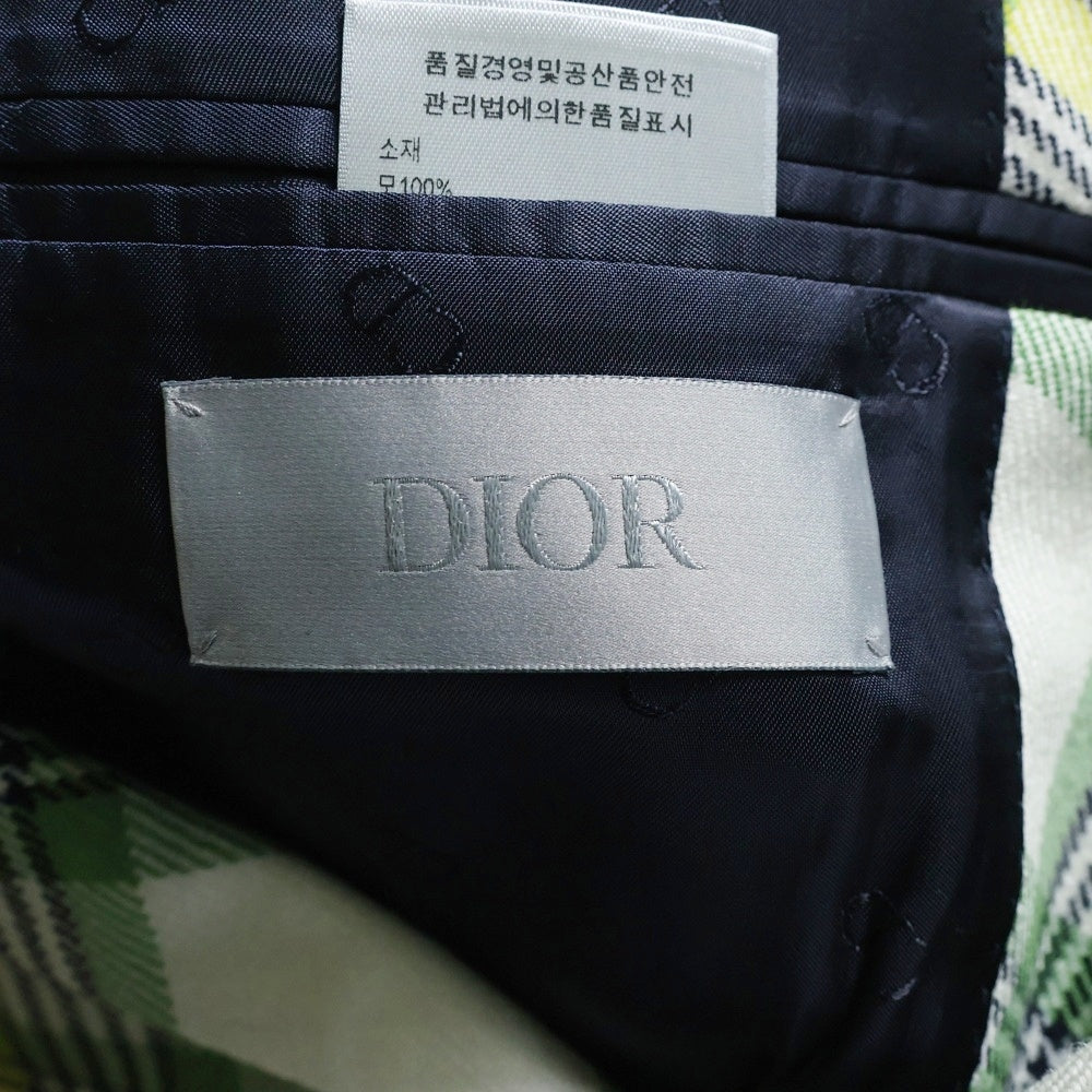 DIOR(ディオール) 22SS Tailored Jacket 2B バイアスチェック テーラードジャケット グリーン 29TC274A5572
