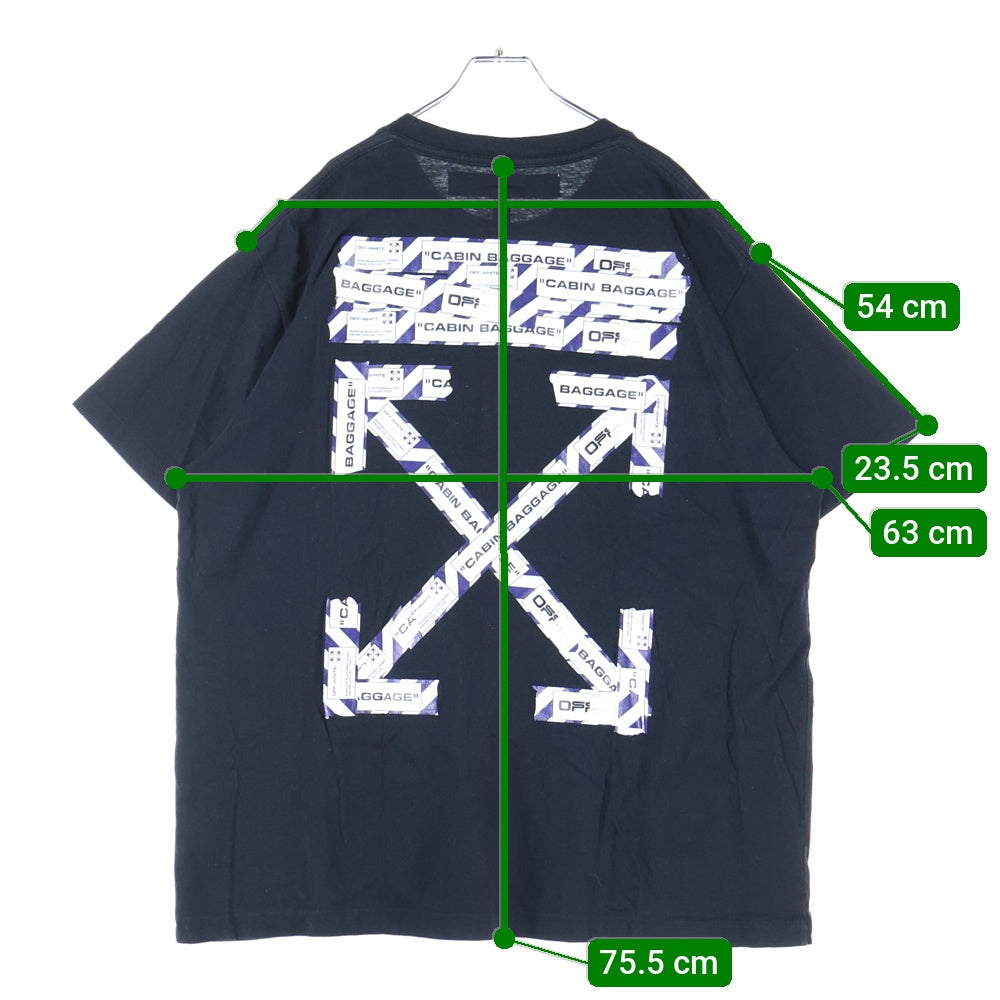 OFF-WHITE(オフホワイト) 20SS Airport Tape T-Shirt 半袖Tシャツ ブラック OMAA038S20185003