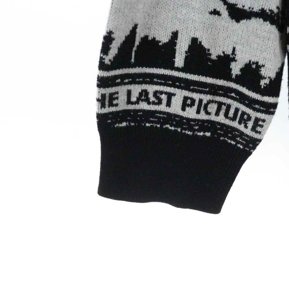 SUPREME(シュプリーム) 18AW News Print Sweater ニュースプリントセーター 総柄クルーネック長袖ニットセーター ブラック