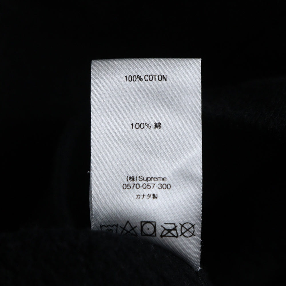 SUPREME(シュプリーム) 18AW Classic Script Hooded Sweatshirt クラシックスクリプトフーデッドスウェットシャツ ロゴ刺繍プルオーバースウェットパーカー ブラック