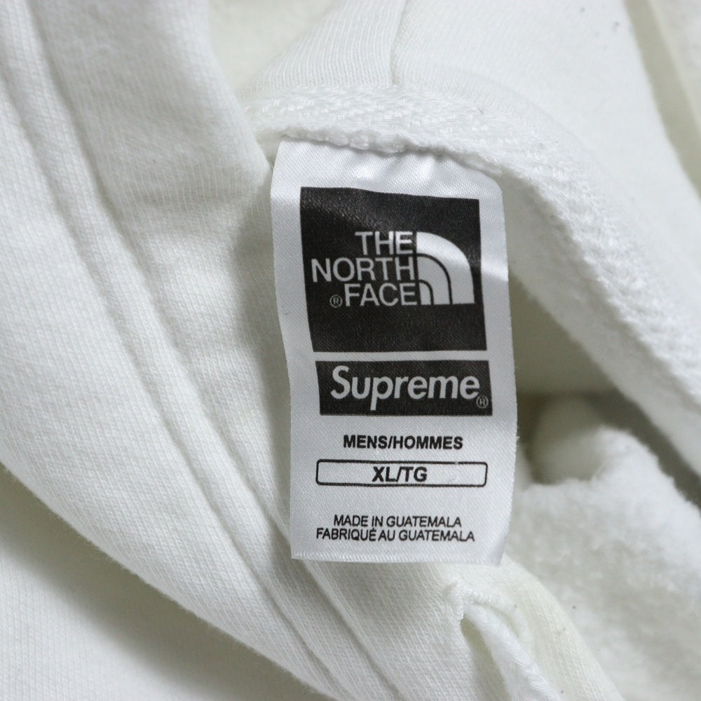 SUPREME(シュプリーム) 18SS Metallic Logo Hooded Sweatshirt メタリックロゴフーデッドスウェットシャツ ロゴプリントプルオーバースウェットパーカー ホワイト