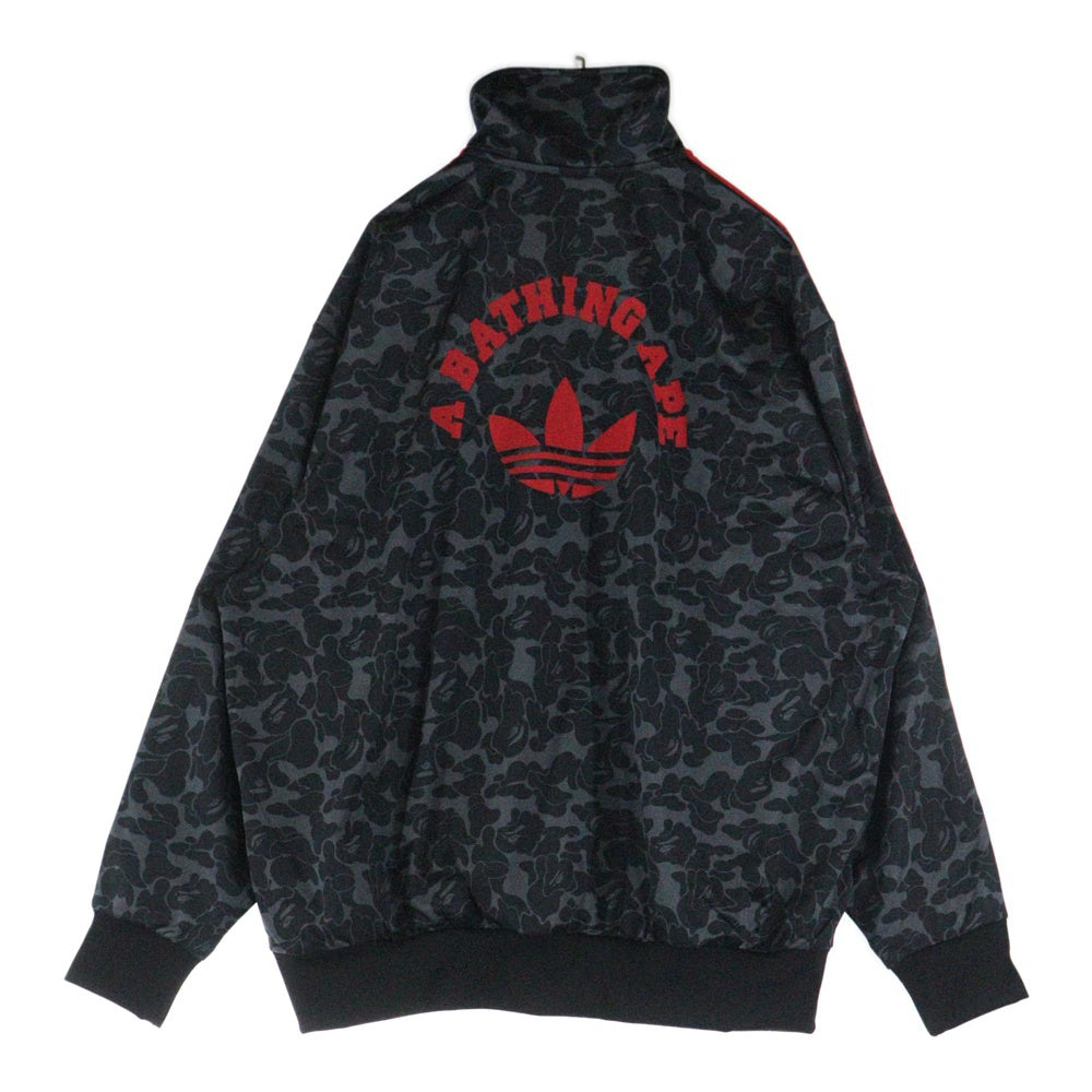 adidas Originals(アディダスオリジナルス) ×A BATHING APE BAPE FIREBIRD TRACK TOP アベイシングエイプ 総柄トラックジャケット グレー JN7125