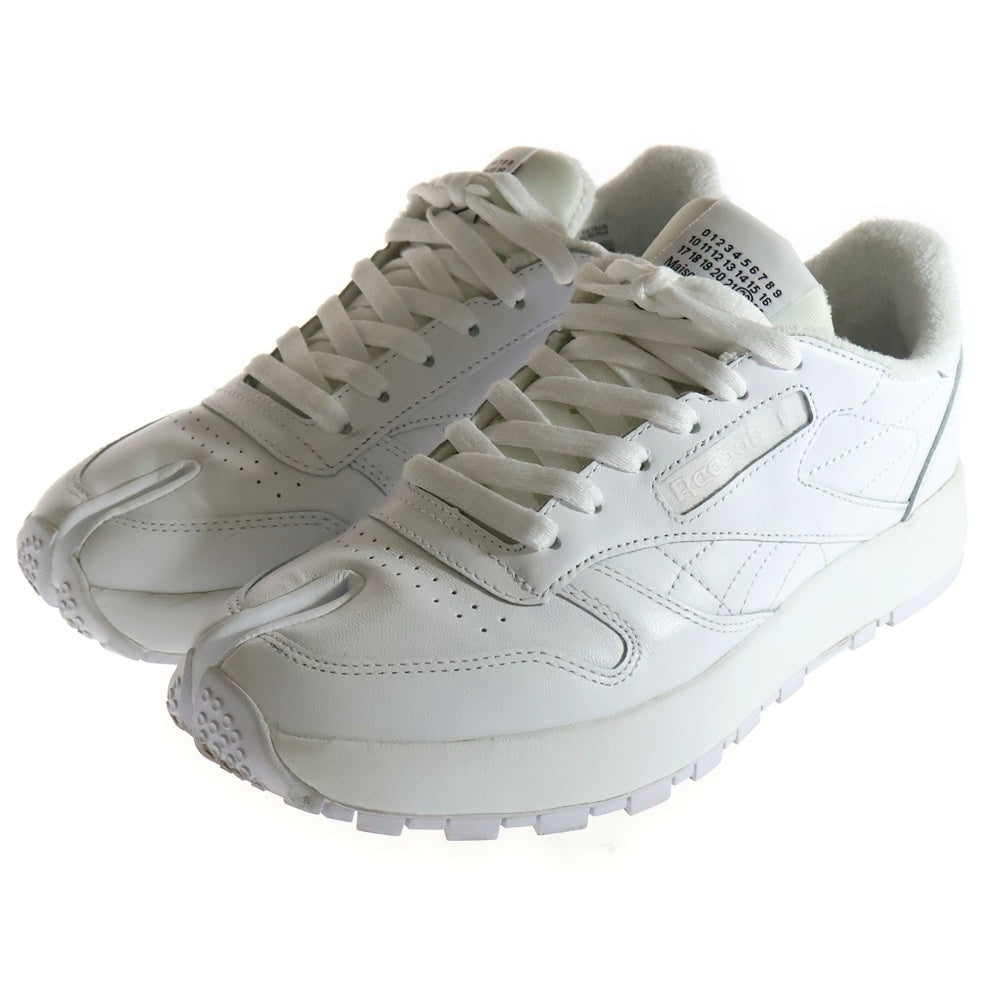 Maison Margiela 22(メゾンマルジェラ) ×Reebok Classic Leather Tabi Project 0 CL リーボック 足袋 タビ ローカットスニーカー ホワイト レディース US6/24cm H04685