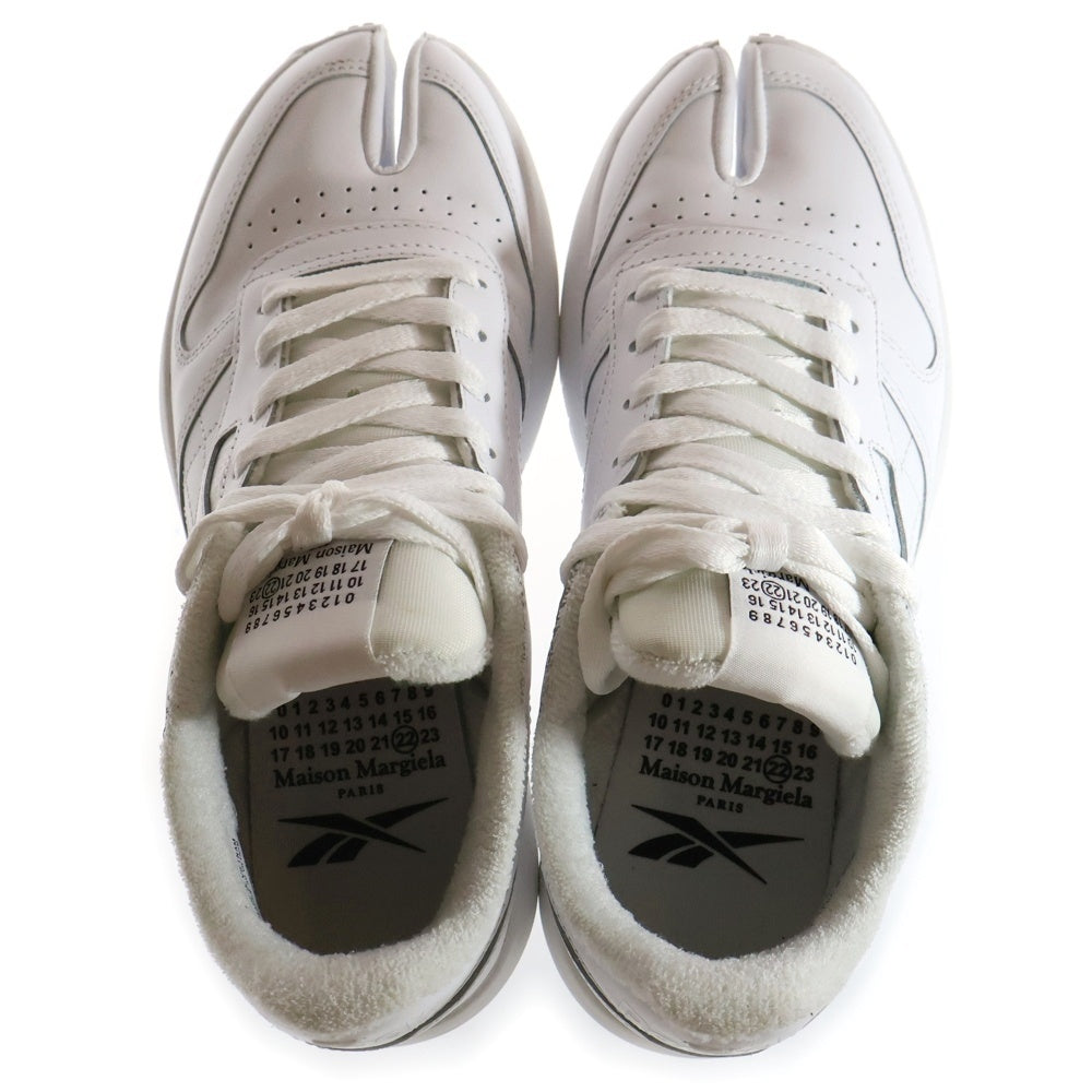 Maison Margiela 22(メゾンマルジェラ) ×Reebok Classic Leather Tabi Project 0 CL リーボック 足袋 タビ ローカットスニーカー ホワイト レディース US6/24cm H04685
