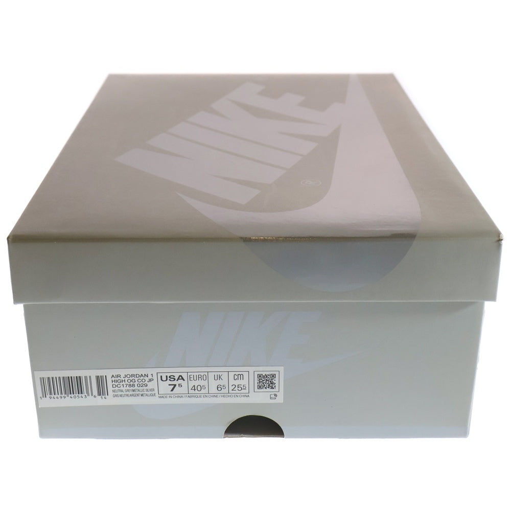 NIKE(ナイキ) AIR JORDAN1 HIGH OG CO JP エアジョーダン1 東京 ハイカットスニーカー グレー US7.5/25.5cm DC1788-029