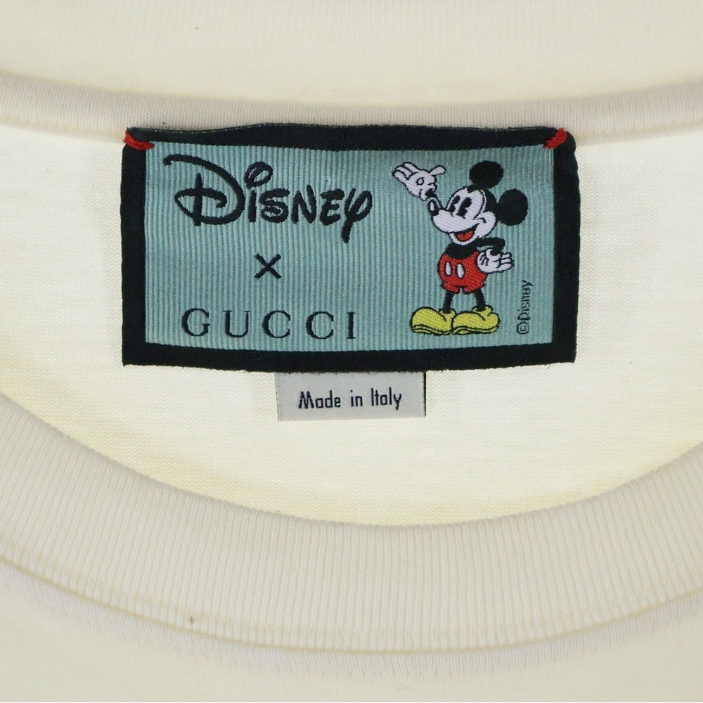 GUCCI(グッチ) 20SS ×Disney Mickey Print Tee ×ディズニー プリント クルーネック半袖Tシャツカットソー 565806 XJB66 アイボリー