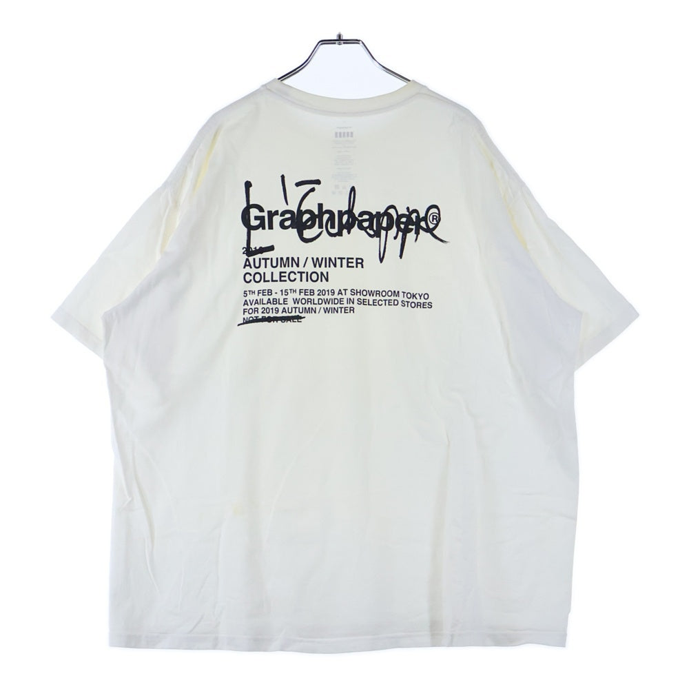 Graphpaper(グラフペーパー) × L'echoppe × レショップ バックプリントクルーネックTシャツ 半袖Tシャツ ホワイト