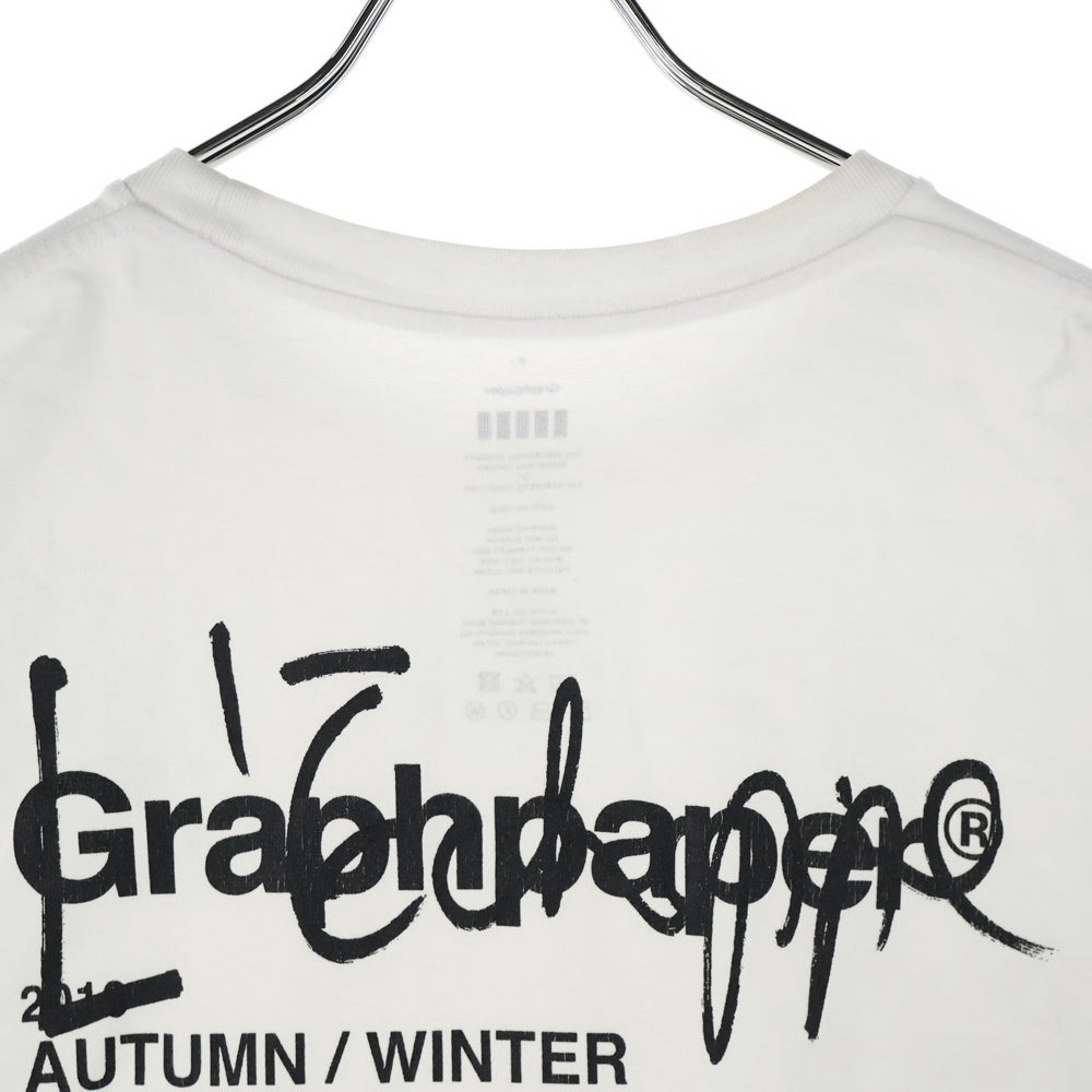 Graphpaper(グラフペーパー) × L'echoppe × レショップ バックプリントクルーネックTシャツ 半袖Tシャツ ホワイト
