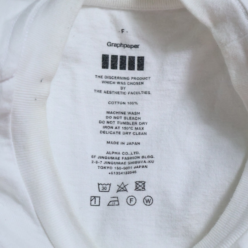 Graphpaper(グラフペーパー) Crew Neck Tee クルーネックティー 半袖Tシャツ ホワイト