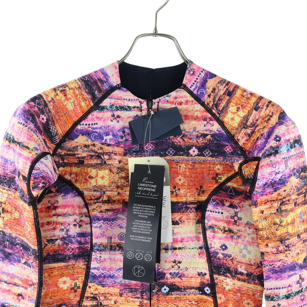 KASSIA(カシア) KASSIA カシア フロントジップロングスリーブスプリングウェット レディース 総柄スイムウェア 水着 パープル