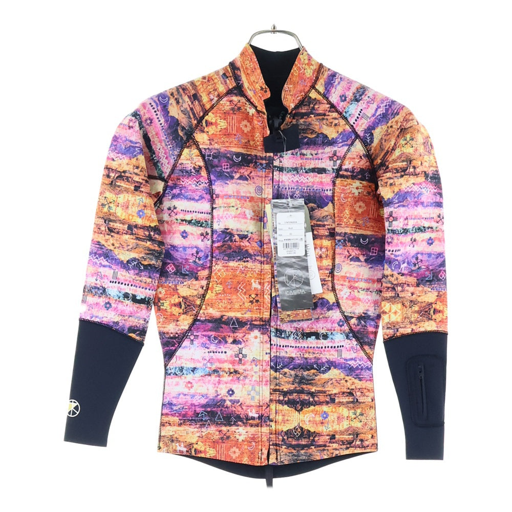KASSIA(カシア) KASSIA カシア フロントジップロングスリーブスプリングウェット レディース 総柄スイムウェア 水着 パープル
