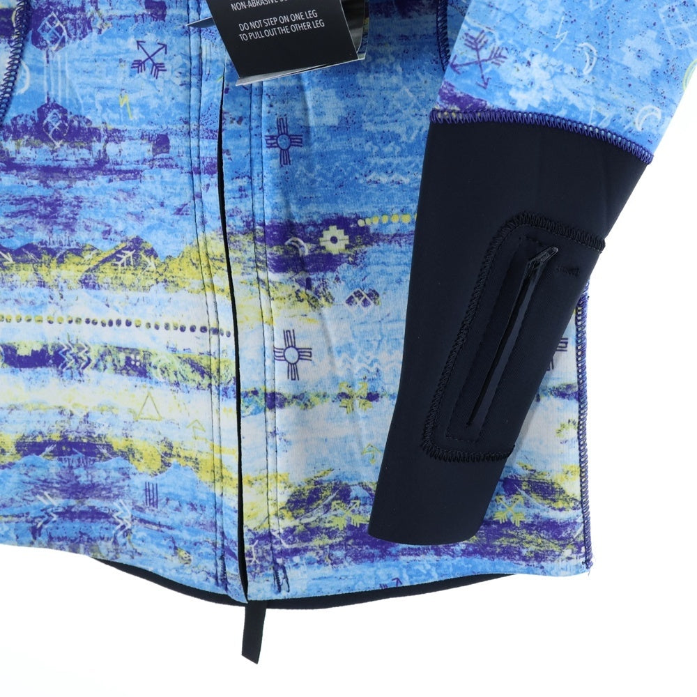 KASSIA(カシア) KASSIA カシア フロントジップロングスリーブスプリングウェット レディース 総柄スイムウェア 水着 ブルー