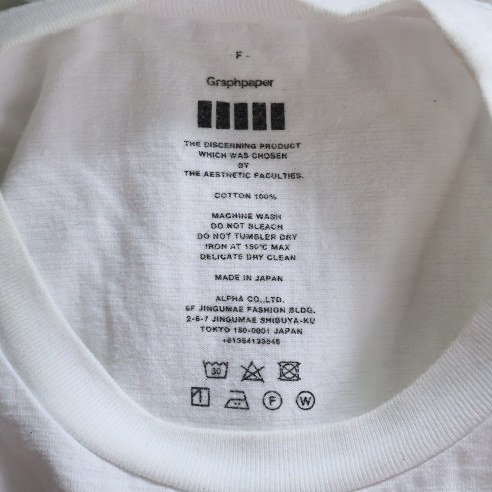 Graphpaper(グラフペーパー) Crew Neck Tee クルーネックティー 半袖Tシャツ ホワイト