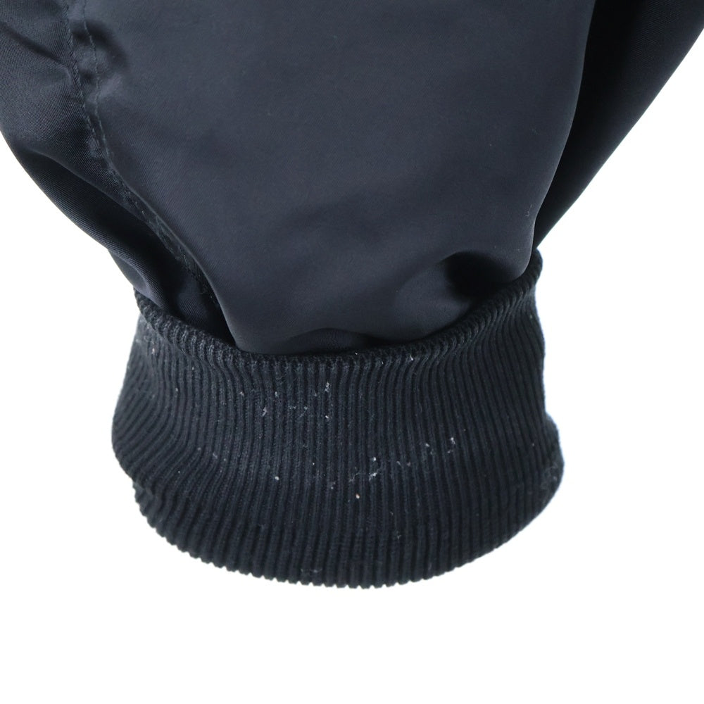 BALENCIAGA(バレンシアガ) 18AW Back Logo Zip Up Bomber Jacket バックロゴジップアップボンバージャケット ロゴ刺しゅう中綿ブルゾン 533908 TYD31 ブラック