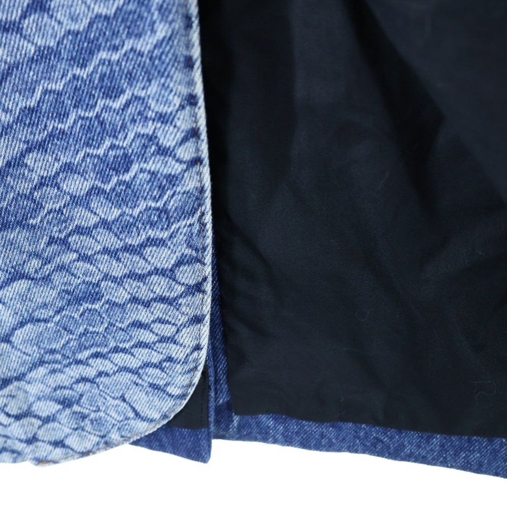 MM6 Maison Margiela(エムエムシックスメゾンマルジェラ) snakeskin pattern single jacket スネークスキンパターン シングルジャケット ブルー S62BN0065