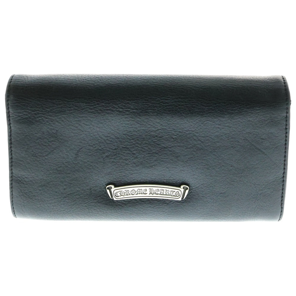 CHROME HEARTS(クロムハーツ) JUDY CROSS BALL ジュディ クロス ボール ボタン レザーウォレット 長財布 ブラック BCA366