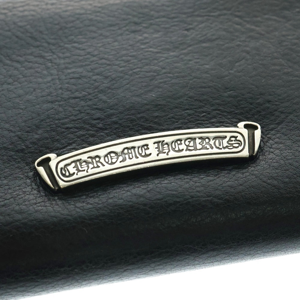 CHROME HEARTS(クロムハーツ) JUDY CROSS BALL ジュディ クロス ボール ボタン レザーウォレット 長財布 ブラック BCA366