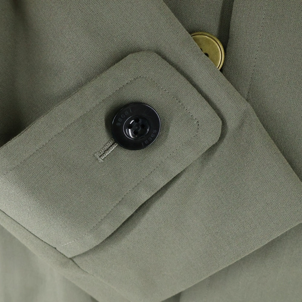 Sacai(サカイ) Bal Collar Coat バルカラーコート ロングコート カーキ 21-02549M