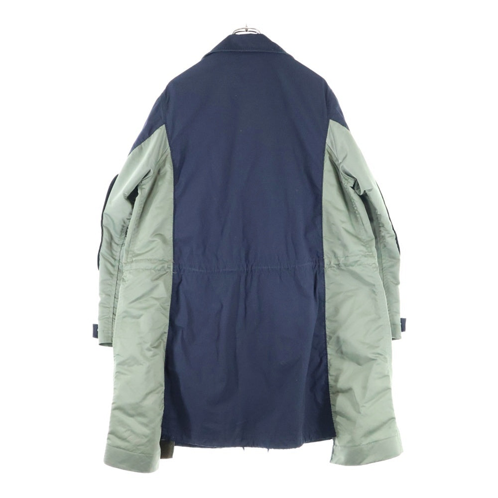 Sacai(サカイ) 21AW Military Coat ナイロン切替 ドッキングミリタリーコート ネイビー 21-02549M