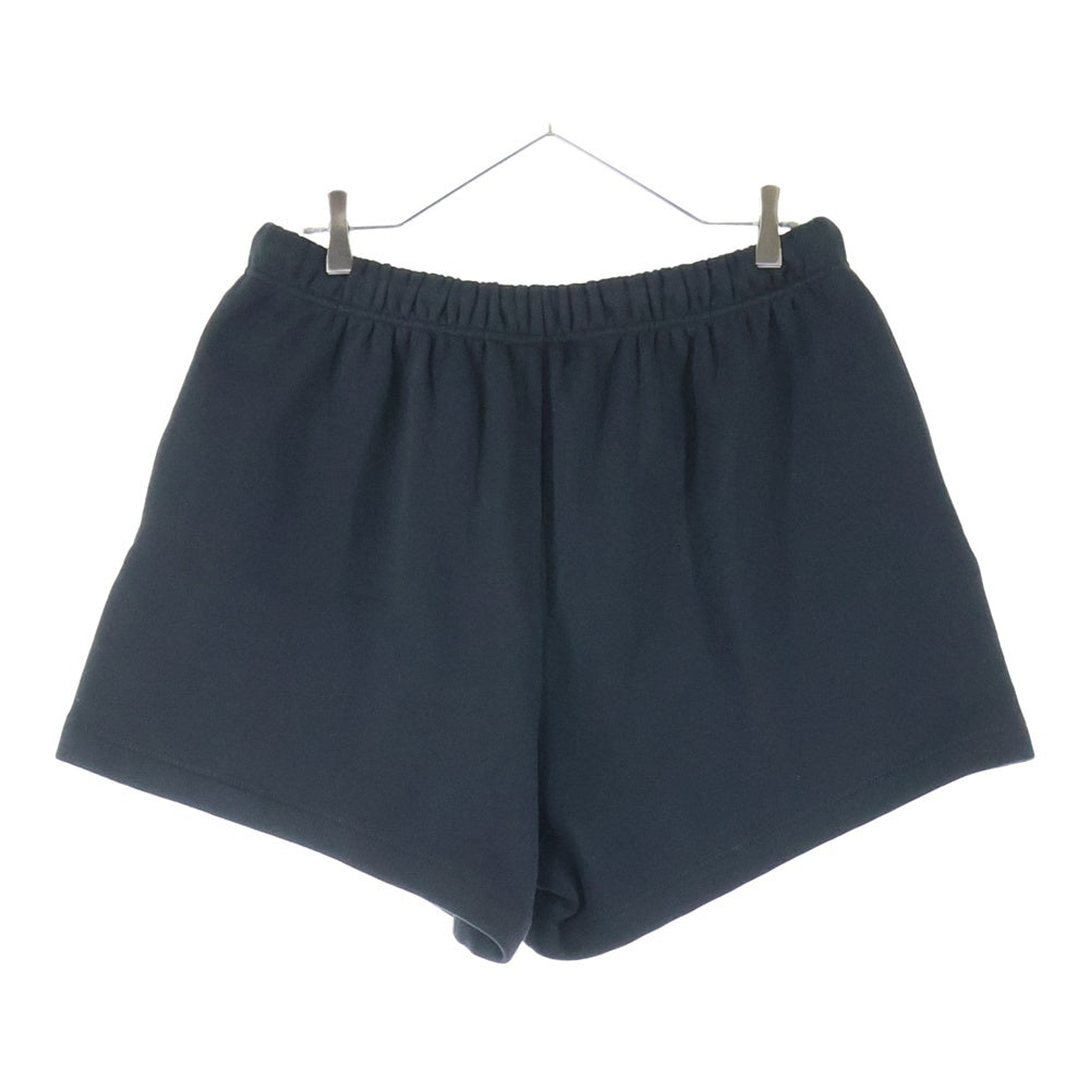 FEAR OF GOD ESSENTIALS(フィアオブゴッド エッセンシャルズ) SHORT PANTS ラバーロゴ スウェットハーフパンツ ショーツ ブラック
