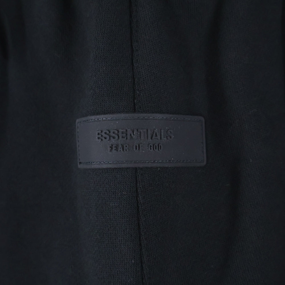 FEAR OF GOD ESSENTIALS(フィアオブゴッド エッセンシャルズ) SHORT PANTS ラバーロゴ スウェットハーフパンツ ショーツ ブラック