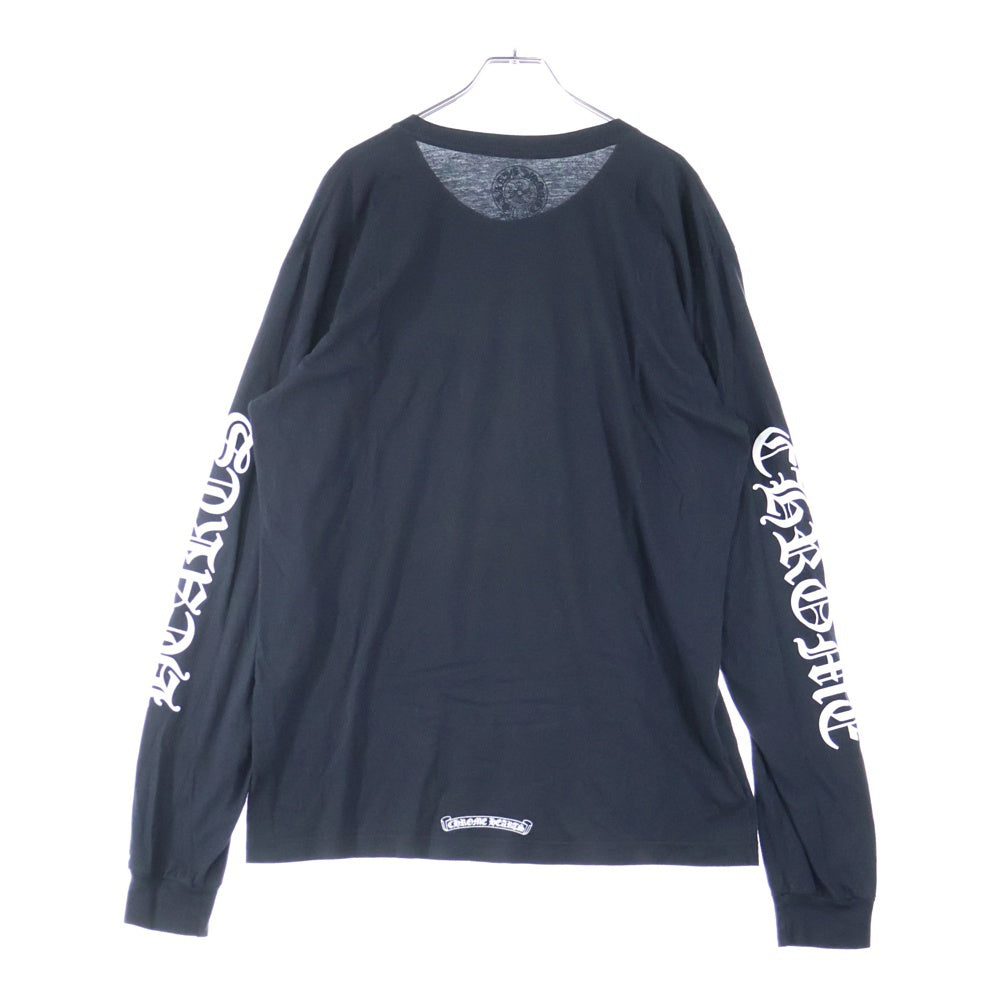 CHROME HEARTS(クロムハーツ) Neck Logo ネックロゴ アームプリント ロングスリーブ L/S 長袖Tシャツ カットソー ブラック