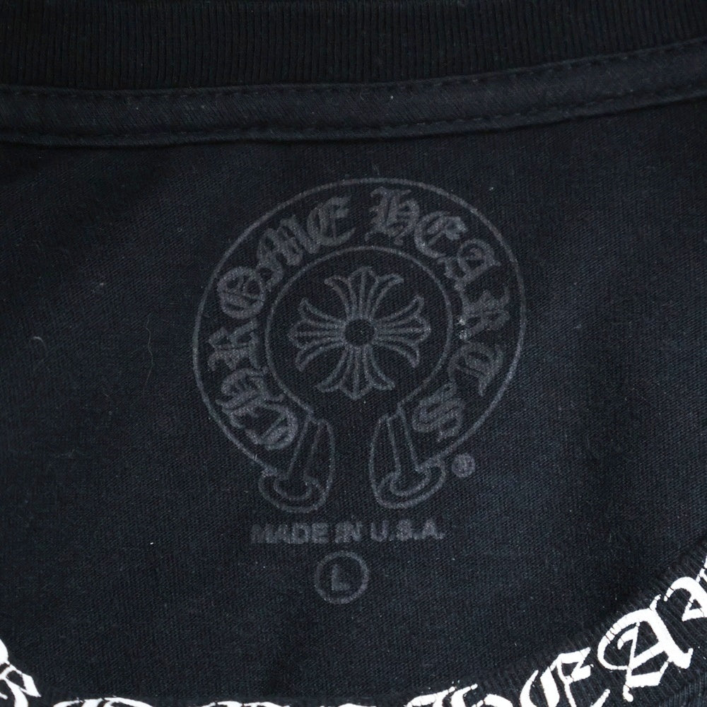 CHROME HEARTS(クロムハーツ) Neck Logo ネックロゴ アームプリント ロングスリーブ L/S 長袖Tシャツ カットソー ブラック