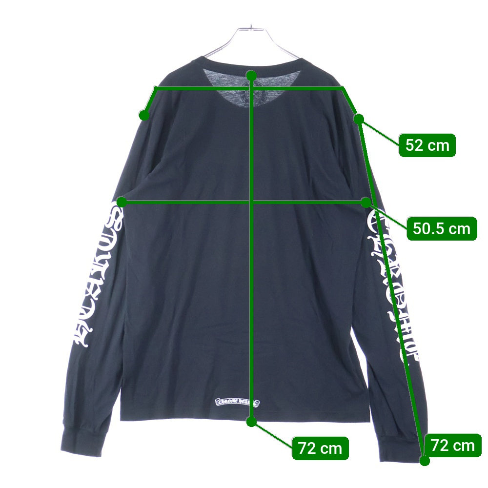 CHROME HEARTS(クロムハーツ) Neck Logo ネックロゴ アームプリント ロングスリーブ L/S 長袖Tシャツ カットソー ブラック