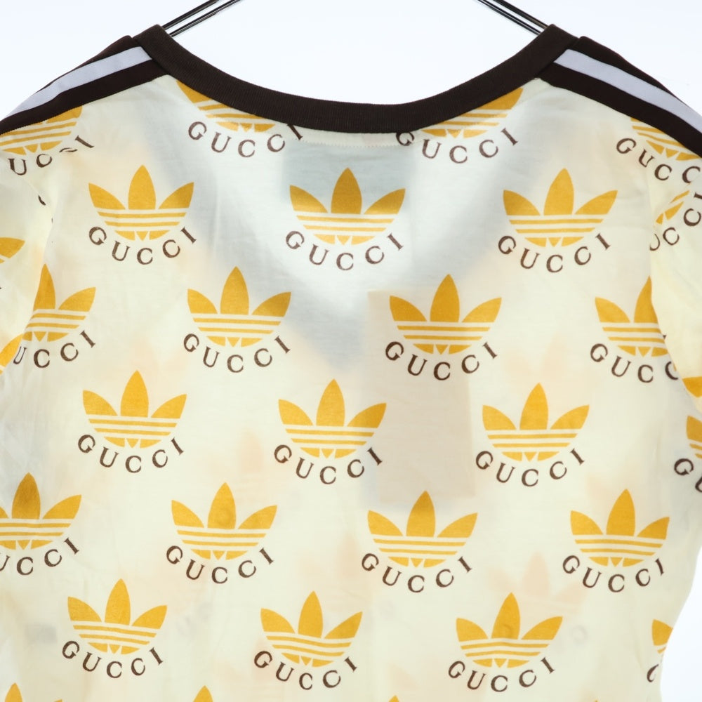 GUCCI(グッチ) 22SS ×adidas Trefoil Print T-Shirt アディダス トレフォイル 半袖Tシャツ レディース 693539 XJEBY
