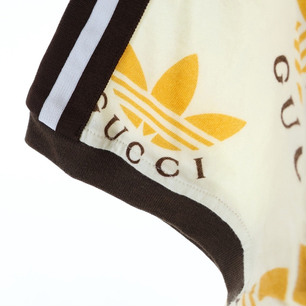 GUCCI(グッチ) 22SS ×adidas Trefoil Print T-Shirt アディダス トレフォイル 半袖Tシャツ レディース 693539 XJEBY