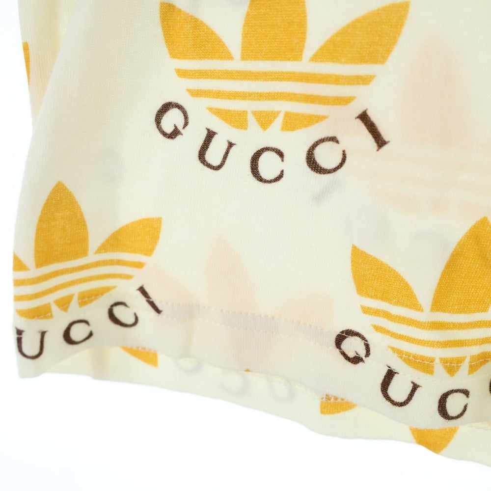 GUCCI(グッチ) 22SS ×adidas Trefoil Print T-Shirt アディダス トレフォイル 半袖Tシャツ レディース 693539 XJEBY