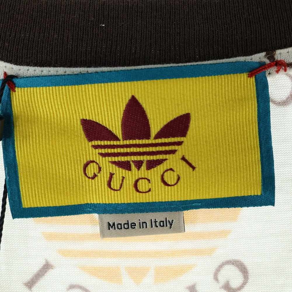 GUCCI(グッチ) 22SS ×adidas Trefoil Print T-Shirt アディダス トレフォイル 半袖Tシャツ レディース 693539 XJEBY
