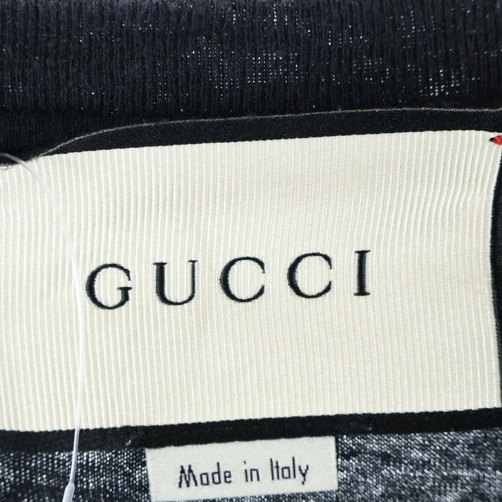 GUCCI(グッチ) Washed T-Shirt ウォッシュド加工 オーバーサイズ半袖Tシャツ ブラック 440103 X3F05
