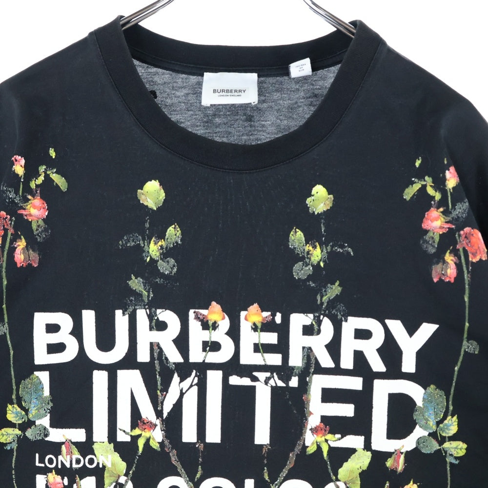 BURBERRY(バーバリー) Limited Flower Logo T-shirt フラワーロゴ 半袖Tシャツ ブラック 8037460