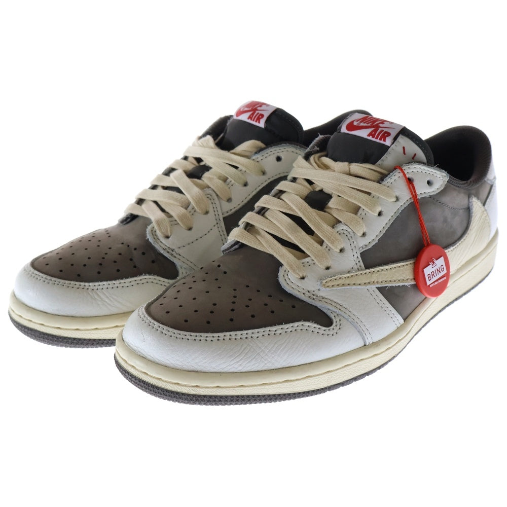 NIKE(ナイキ) ×TRAVIS SCOTT AIR JORDAN1 LOW OG SP トラヴィススコット エアジョーダン1 リバースモカ ローカットスニーカー ベージュ US7.5/25.5cm DM7866-162
