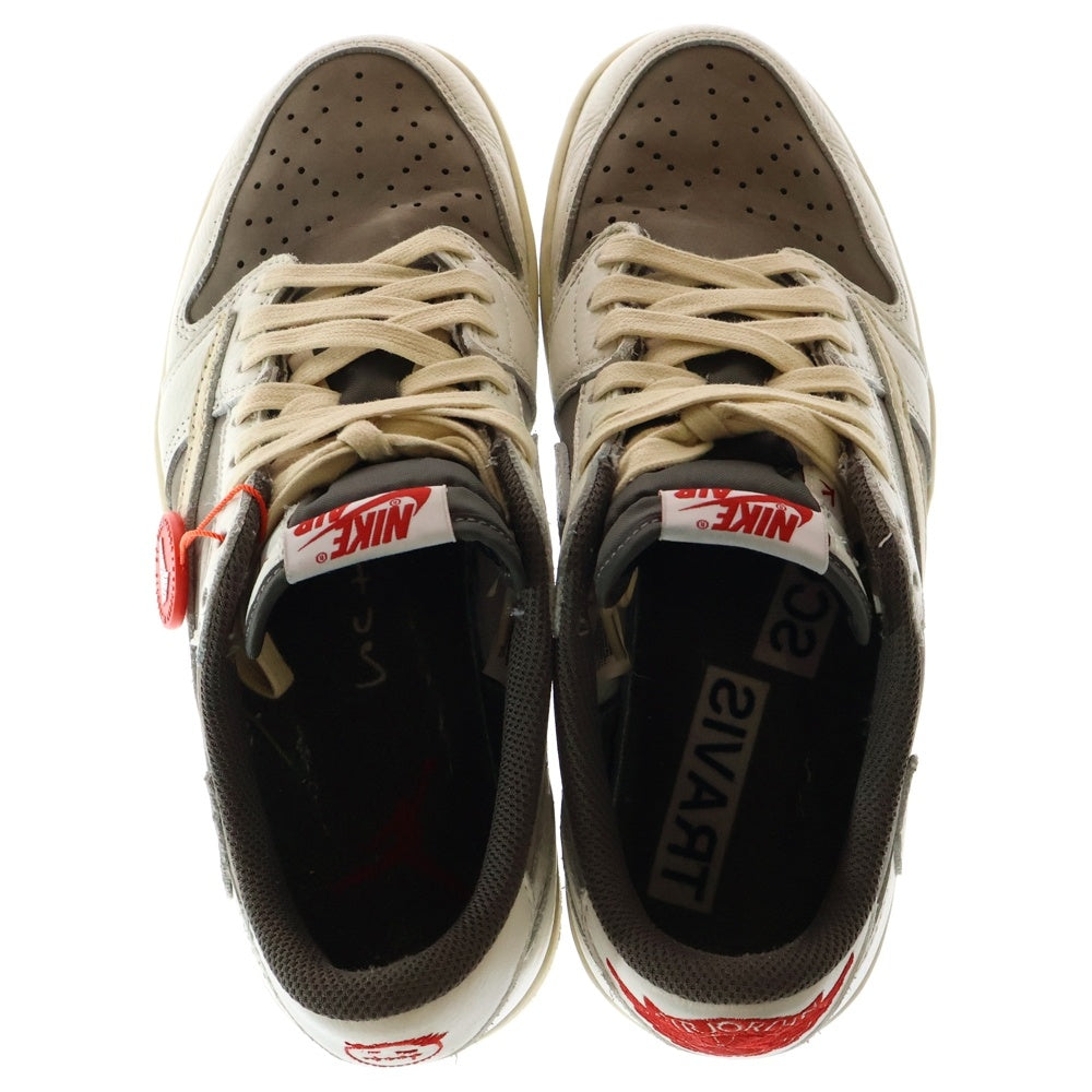 NIKE(ナイキ) ×TRAVIS SCOTT AIR JORDAN1 LOW OG SP トラヴィススコット エアジョーダン1 リバースモカ ローカットスニーカー ベージュ US7.5/25.5cm DM7866-162