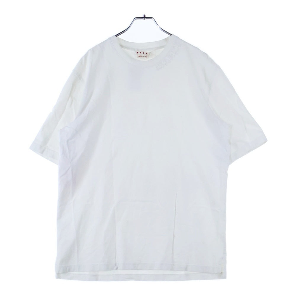 MARNI(マルニ) 25SS T-SHIRT オーガニックコットン オーバーサイズ半袖Tシャツ ホワイト HUMU0287X0 UTC406