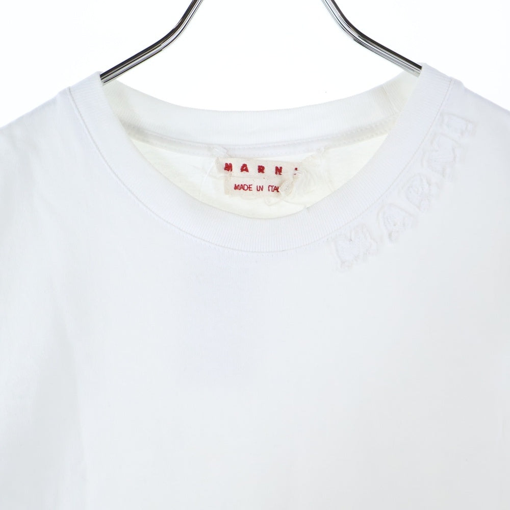 MARNI(マルニ) 25SS T-SHIRT オーガニックコットン オーバーサイズ半袖Tシャツ ホワイト HUMU0287X0 UTC406