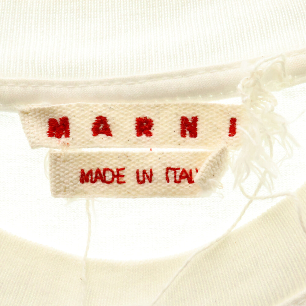 MARNI(マルニ) 25SS T-SHIRT オーガニックコットン オーバーサイズ半袖Tシャツ ホワイト HUMU0287X0 UTC406
