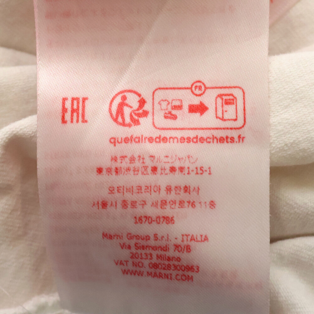 MARNI(マルニ) 25SS T-SHIRT オーガニックコットン オーバーサイズ半袖Tシャツ ホワイト HUMU0287X0 UTC406