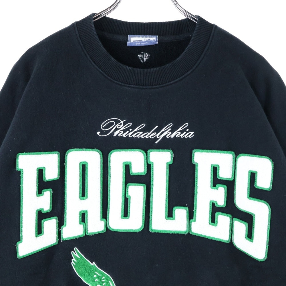 KITH(キス) 24AW ×NFL 47 Eagles Nelson Crewneck クルーネックスウェットトレーナー ブラック