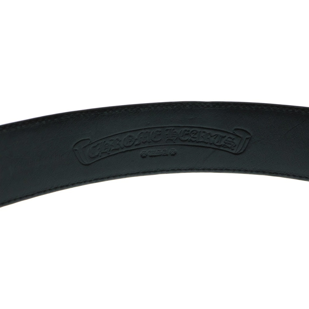 CHROME HEARTS(クロムハーツ) OVAL STAR LG BUCKLE BELT オーバルスター ラージ バックル ベルト ブラック/シルバー