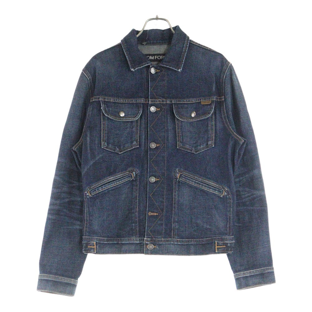 TOM FORD(トムフォード) 20AW ICON DENIM ステッチデザイン アイコン デニムジャケット インディゴ BUJ18 TFD116