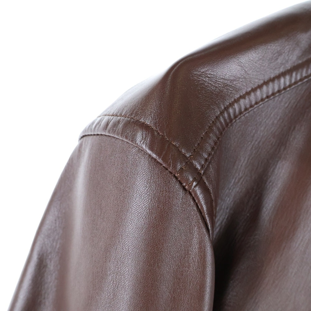 TOM FORD(トムフォード) LETHER BIKER JACKET レザー バイカー ジャケット ブラウン